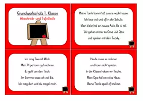 Vorschau - Fördermaterial/Inklusion - Abschreibkartei zum Grundwortschatz der 1. Klasse - Seite 1