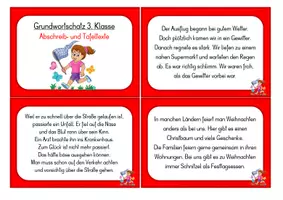 Vorschau - Fördermaterial/Inklusion - Abschreibkartei zum Grundwortschatz der 3. Klasse - Seite 1