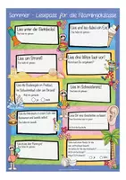 Vorschau - Arbeitsblätter - Sommerferien Lesepass Flamingoklasse Klassenmaskottchen Flamingo - Seite 1