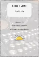 Vorschau - Stundenentwürfe - Escape Game Gedichte Grundwissen (Frühlingsgedichte) - Deckblatt