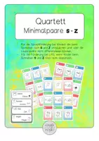 Vorschau - Spiele - Quartett Minimalpaare S - Z (Artikulation und auditive Differenzierung) - Deckblatt