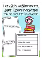 Vorschau - Mal- und Bastelvorlagen - 1. Klasse Materialpaket für den Schulanfang Flamingoklasse - Seite 2