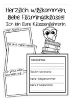 Vorschau - Mal- und Bastelvorlagen - 1. Klasse Materialpaket für den Schulanfang Flamingoklasse - Seite 3