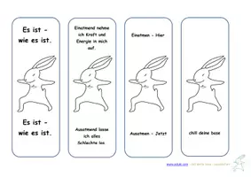 Vorschau - Mal- und Bastelvorlagen - Lesezeichen für mehr Achtsamkeit - achtsamer Hase #AreYouOk - Deckblatt