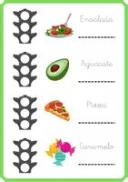 Vista previa - Hojas de trabajo - El semáforo de los alimentos. - página 1