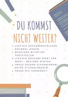 Vorschau - Poster - Klassenposter - Du kommst nicht weiter? Hilfe zum Knacken von Arbeitsaufträgen - Seite 1