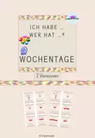 Vorschau - Spiele - Ich habe wer hat Wochentage - Deckblatt