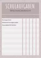 Vorschau - Arbeitsblätter - Fördermatieral - Aufgabenübersicht Wochenplan - Seite 1