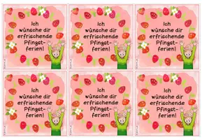Vorschau - Bildkarten - Grußkarte für die Pfingstferien (mit Erdbeermilchshake-Rezept) - Seite 2