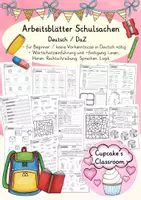 Vorschau - Stationenlernen - Deutsch/ DaZ - Schulsachen/ Schule - Sparpaket Bildkarten, Arbeitsblätter, Miniwörterbuch, Sprachförderung - Seite 1
