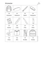 Vorschau - Stationenlernen - Deutsch/ DaZ - Schulsachen/ Schule - Sparpaket Bildkarten, Arbeitsblätter, Miniwörterbuch, Sprachförderung - Seite 2