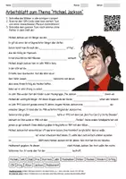 Vorschau - Arbeitsblätter - Lernposter + Arbeitsblatt "Michael Jackson" + Onlineübung & MP3 + Mindmap + Infografik - Seite 1