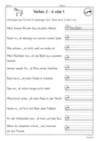 Vorschau - Arbeitsblätter - Verlängern und Ableiten anhand Nomen und Verben mit d oder t - Seite 2