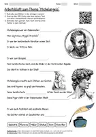 Vorschau - Arbeitsblätter - Lernplakat + Arbeitsblatt "Michelangelo" + Onlineübung & MP3 + Infografik - Seite 1