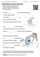 Vorschau - Arbeitsblätter - Arbeitsblatt "Mikroskop" + Onlineübung & MP3 + Mindmap + Infografik - Deckblatt