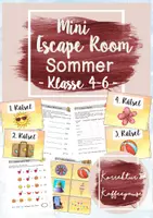 Vorschau - Arbeitsblätter - Escape Room: Sommer / Ferien (Klasse 4-6) - fächerübergreifend - Deckblatt