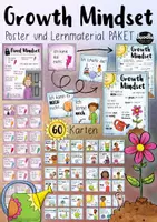 Vorschau - Spiele - Growth Mindset 🌟 - Poster und 60 Karten / PAKET - Deckblatt