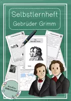 Vorschau - Arbeitsblätter - Selbstlernheft - Die Gebrüder Grimm #edukiferiensale24 - Deckblatt