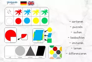 Vorschau - Bildkarten - Farbdifferenzierung, Farben lernen - Deckblatt