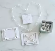 Vorschau - Stationenlernen - Wattestäbchen Lege Spiel, Cotton Swabs - Deckblatt