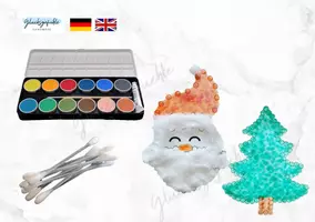 Vorschau - Stationenlernen - Punktmalerei Weihnachten Tupfbild - Deckblatt
