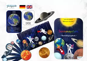 Vorschau - Arbeitsblätter - Sonnensystem Weltall Busy Book, Solar System Activity - Deckblatt