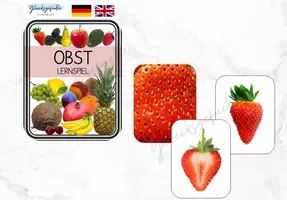 Vorschau - Stationenlernen - Gesunde Ernährung, Obst, Merkspiel - Deckblatt