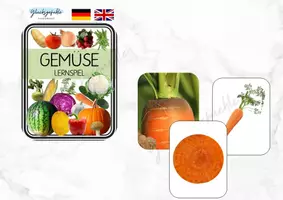 Vorschau - Stationenlernen - Gesunde Ernährung, Gemüse, Merkspiel - Deckblatt