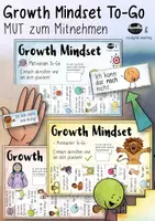 Vorschau - Mal- und Bastelvorlagen - Growth Mindset To-Go - Mutmacher Wachstumsdenken FREEBIE - Deckblatt