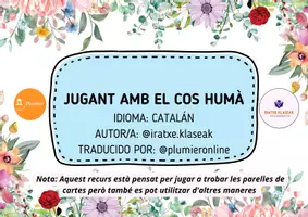 Vista previa - Refuerzo / NEE / Materiales de apoyo - Juego Cartas Jugando con el cuerpo humano (en catalán) - página 3
