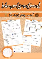 Vorschau - Arbeitsblätter - Lehrwerksmaterial: Ce n'est pas vrai! (Leseverstehen/ Wortschatz) - Deckblatt
