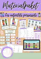 Vorschau - Arbeitsblätter - Materialpaket: Les adjectifs possessifs (mon/ma/mes, ton/ta/tes, son/sa/ses) - Deckblatt