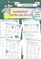 Vorschau - Arbeitsblätter - Leseblätter Karibu Qu-tz: Buchstaben, Silben, Wörter, Sätze - Deckblatt