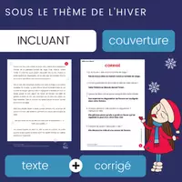 Aperçu - Jeux - Compréhension de Lecture Hiver Neige Texte à Imprimer - Page 1