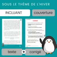 Aperçu - Jeux - Compréhension de Lecture HIVER Polaire Texte à Imprimer - Page 1