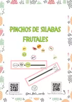 Vista previa - Unidades / Secuencias / Situaciones de Aprendizaje - PINCHOS DE SÍLABAS FRUTALES - Portada