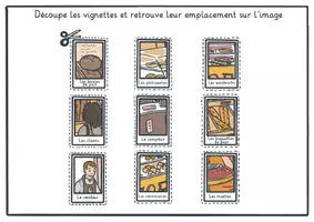 Aperçu - Feuilles d'exercices - Imagier de la boutique de la boulangerie - Page de couverture
