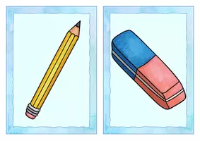 Vista previa - Unidades / Secuencias / Situaciones de Aprendizaje - Inglés - escuela (school supplies) - paquete hojas de trabajo, tarjetas con imagénes, diccionario de imágenes - bundle English - página 3