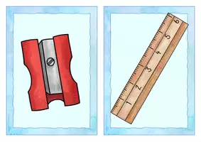 Vista previa - Unidades / Secuencias / Situaciones de Aprendizaje - Inglés y Aléman - tarjetas con imagénes - escuela - Flashcards English: school - Deutsch: Schule - página 3