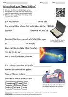 Vorschau - Arbeitsblätter - Arbeitsblatt "Million" + Onlineübung & MP3 + - Deckblatt