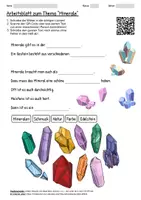 Vorschau - Arbeitsblätter - Arbeitsblatt "Minerale" + Onlineübung & MP3 + Infografik - Deckblatt