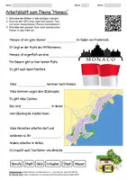 Vorschau - Arbeitsblätter - Arbeitsblatt "Monaco" + Onlineübung & MP3 + Infografik - Deckblatt