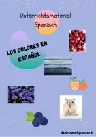 Vorschau - Arbeitsblätter - Aprendamos los colores en español - Deckblatt