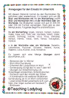Vorschau - Präsentationen/Tafelbilder - Tafelmaterial - Wörter mit Vv (36 Bild- und Wortkarten) - Seite 1