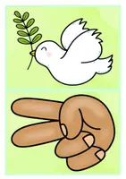 Vorschau - Präsentationen/Tafelbilder - Tafelmaterial - Symbole für den Frieden (14 Bild-/Wortkarten) - Seite 3