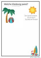 Vorschau - Arbeitsblätter - Kleidung passt? Wetter, Wortkarten in Silbenschrift - Seite 2