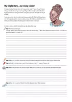 Vorschau - Arbeitsblätter - My single story...our many voices! Planning your own TED Talk - Deckblatt