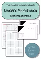 Vorschau - Arbeitsblätter - Lineare Funktionen - Rechenspaziergang - Deckblatt