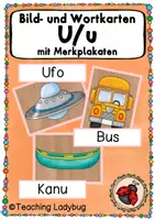 Vorschau - Präsentationen/Tafelbilder - Tafelmaterial - Wörter mit Uu (40 Bild- und Wortkarten) - Deckblatt