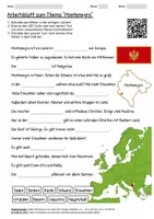 Vorschau - Arbeitsblätter - Arbeitsblatt "Montenegro" + Onlineübung & MP3 + - Deckblatt